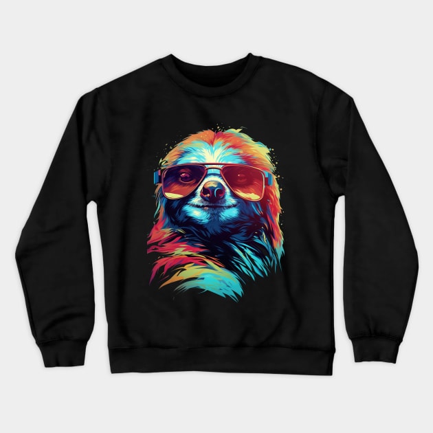 Disco Sloth Crewneck Sweatshirt by JensenArtCo